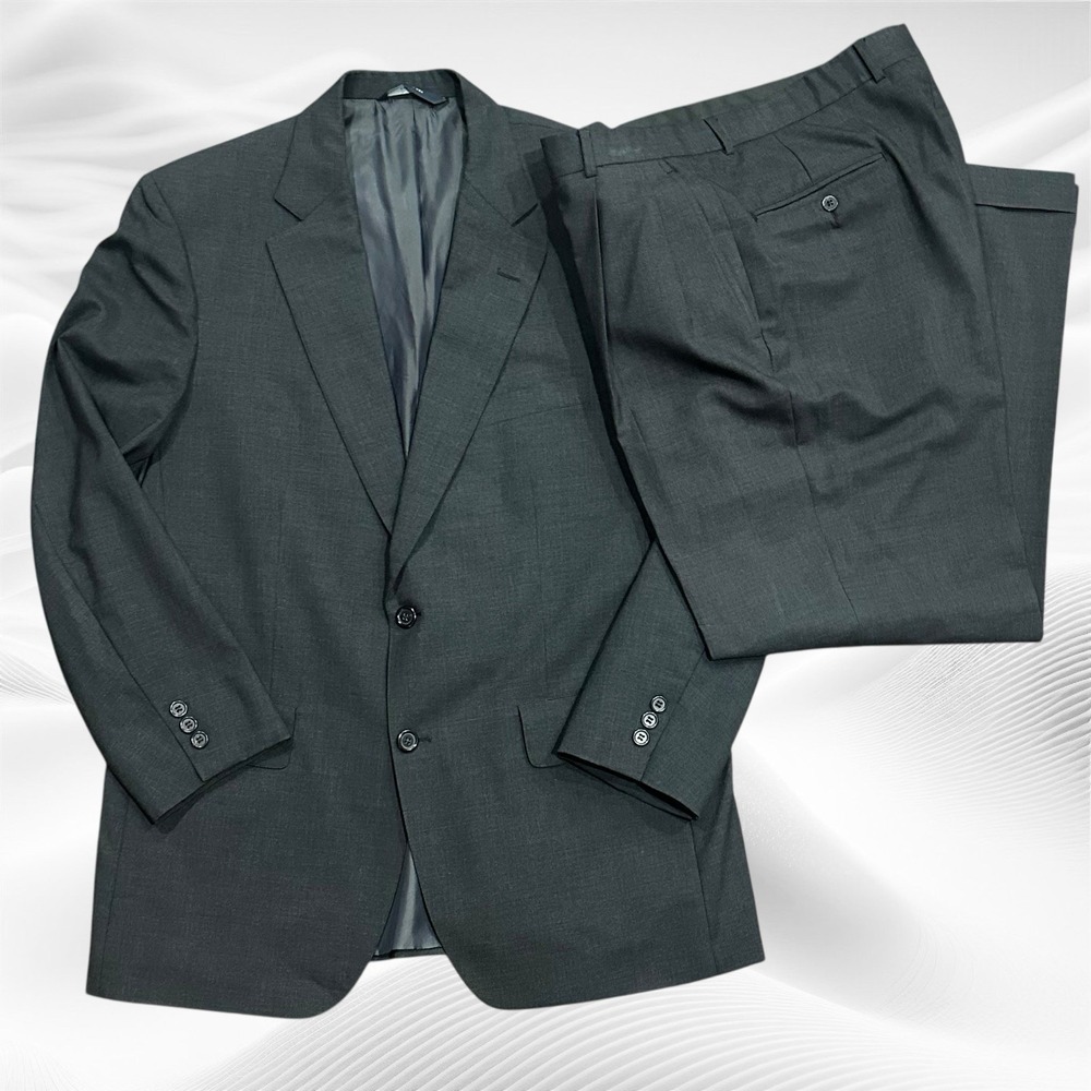 Brooks Brothers Brooksease Charcoal Grey 2 pc Suit 41R/W34X28(cuffed) Wool
